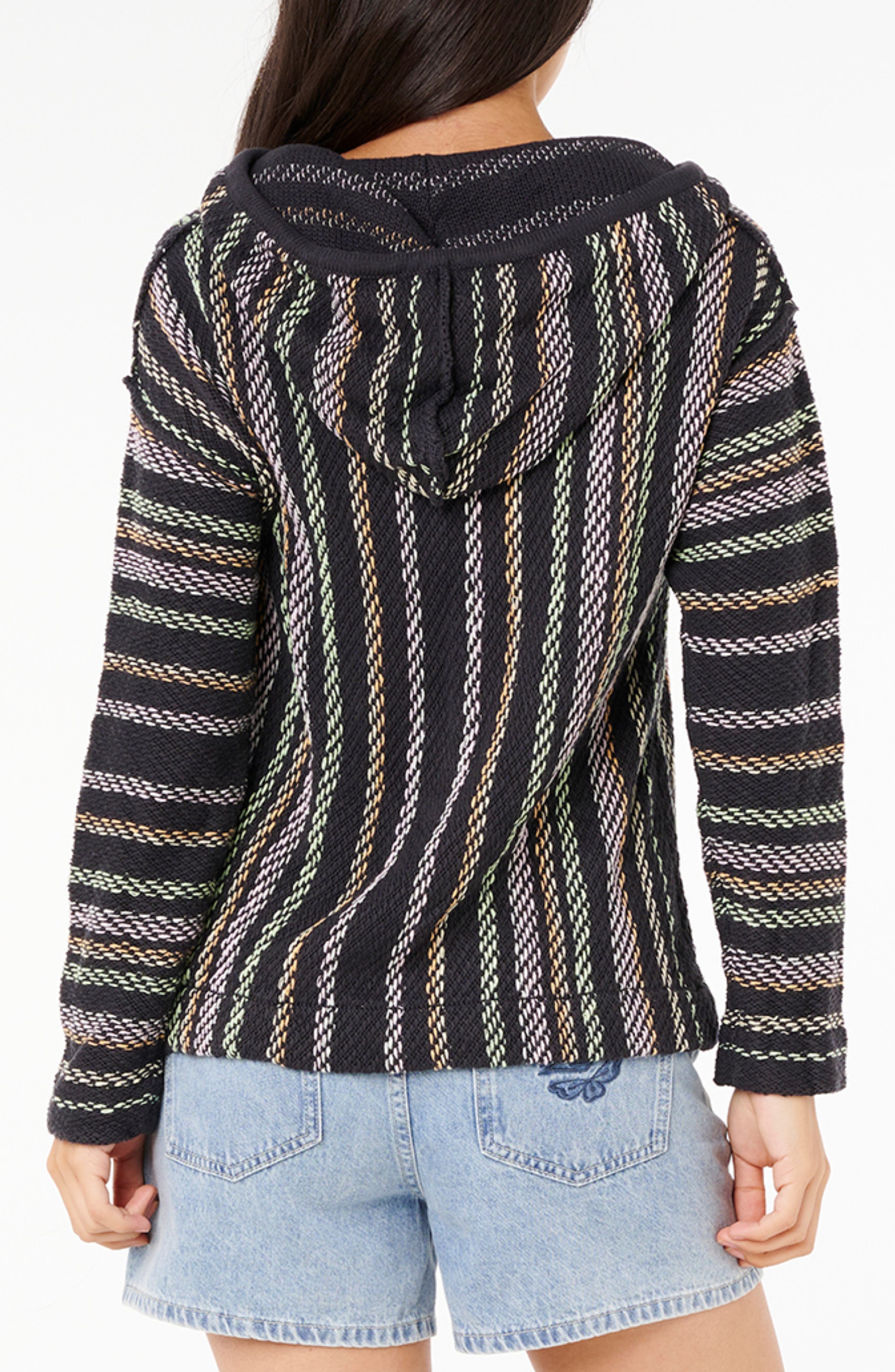 Revival Stripe Knit Poncho - image 2