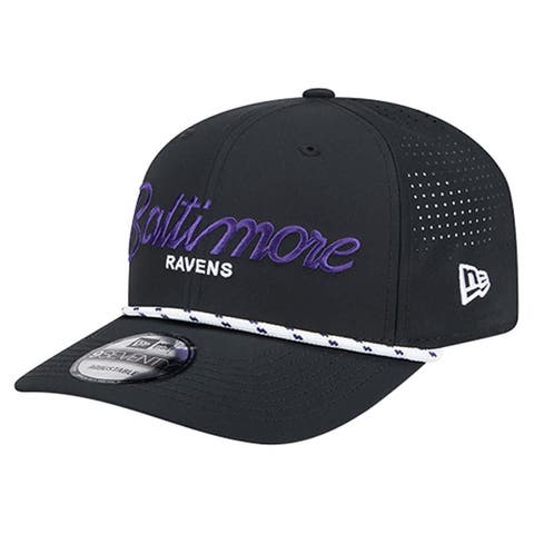 Men
s New Era Black Baltimore Ravens Script 9SEVENTY Adjustable Hat