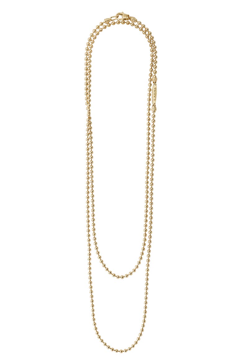 Beaded Caviar Necklace, Alternate, color, GOLD