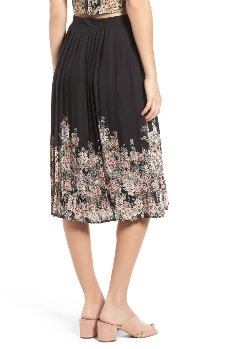 June & Hudson Pleated Skirt, Alternate, color,