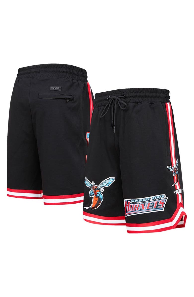 PRO STANDARD Men's Pro Standard Black Delaware State Hornets University Classic Shorts, Main, color, 
