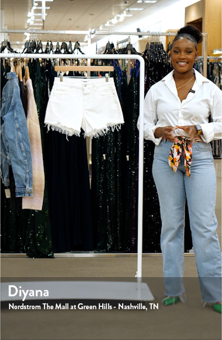 Jimmy Jimmy Fray Hem Cutoff Denim Shorts, sales video thumbnail