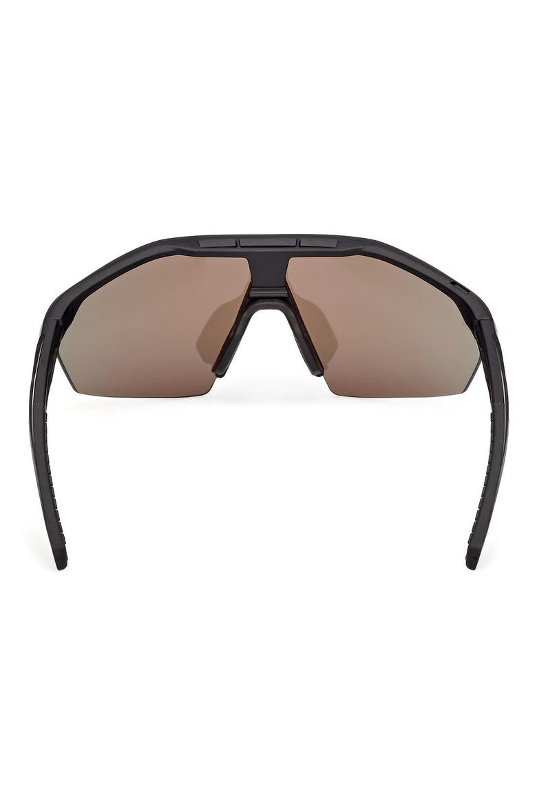 00mm Shield Sunglasses, Alternate, color, MATTE BLACK / ROVIEX MIRROR