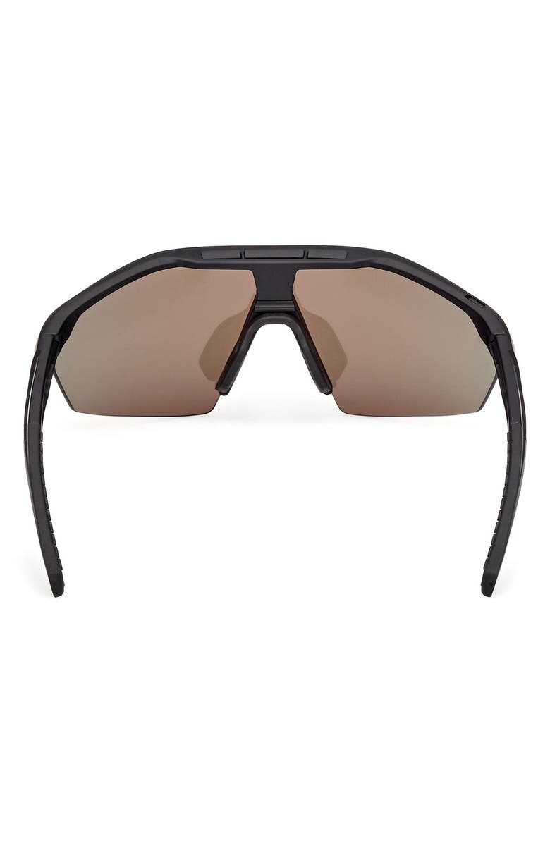 adidas 00mm Shield Sunglasses, Alternate, color, Matte Black / Roviex Mirror