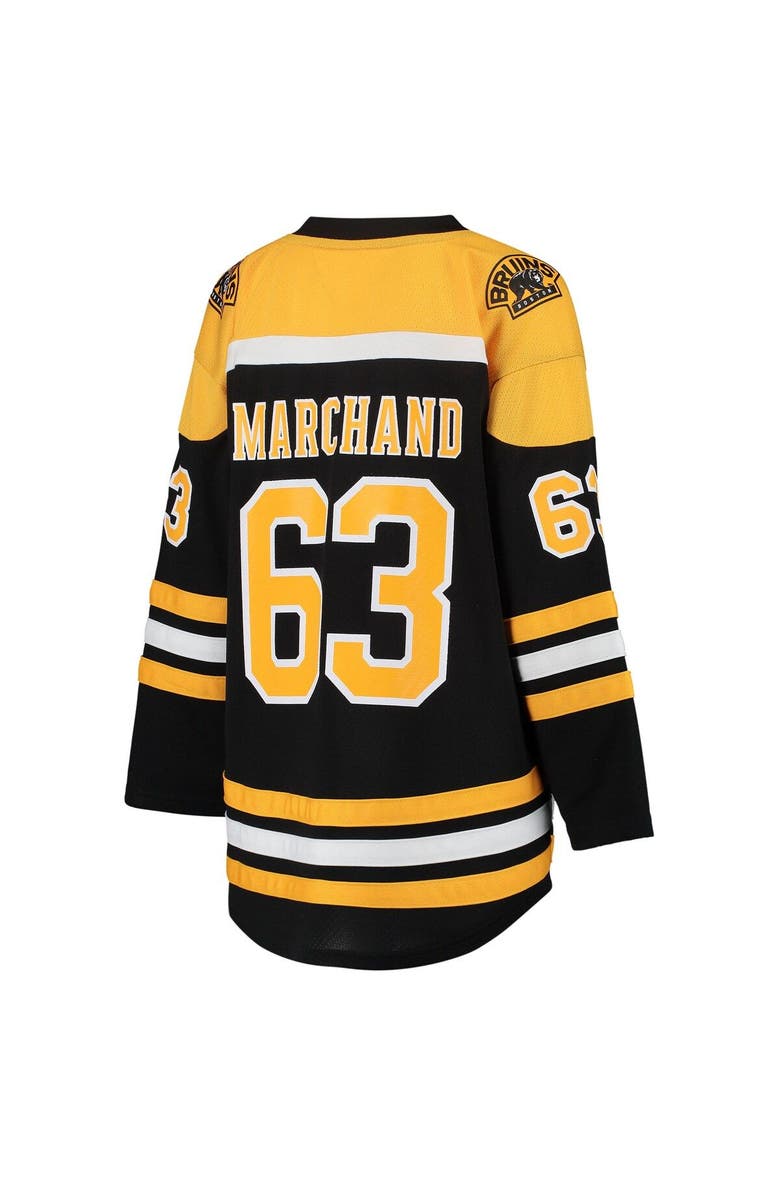 Outerstuff Youth Brad Marchand Black Boston Bruins Home Replica Player Jersey, Alternate, color, 