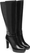 NeroGiardini Logo Plate Knee High Platform Boot