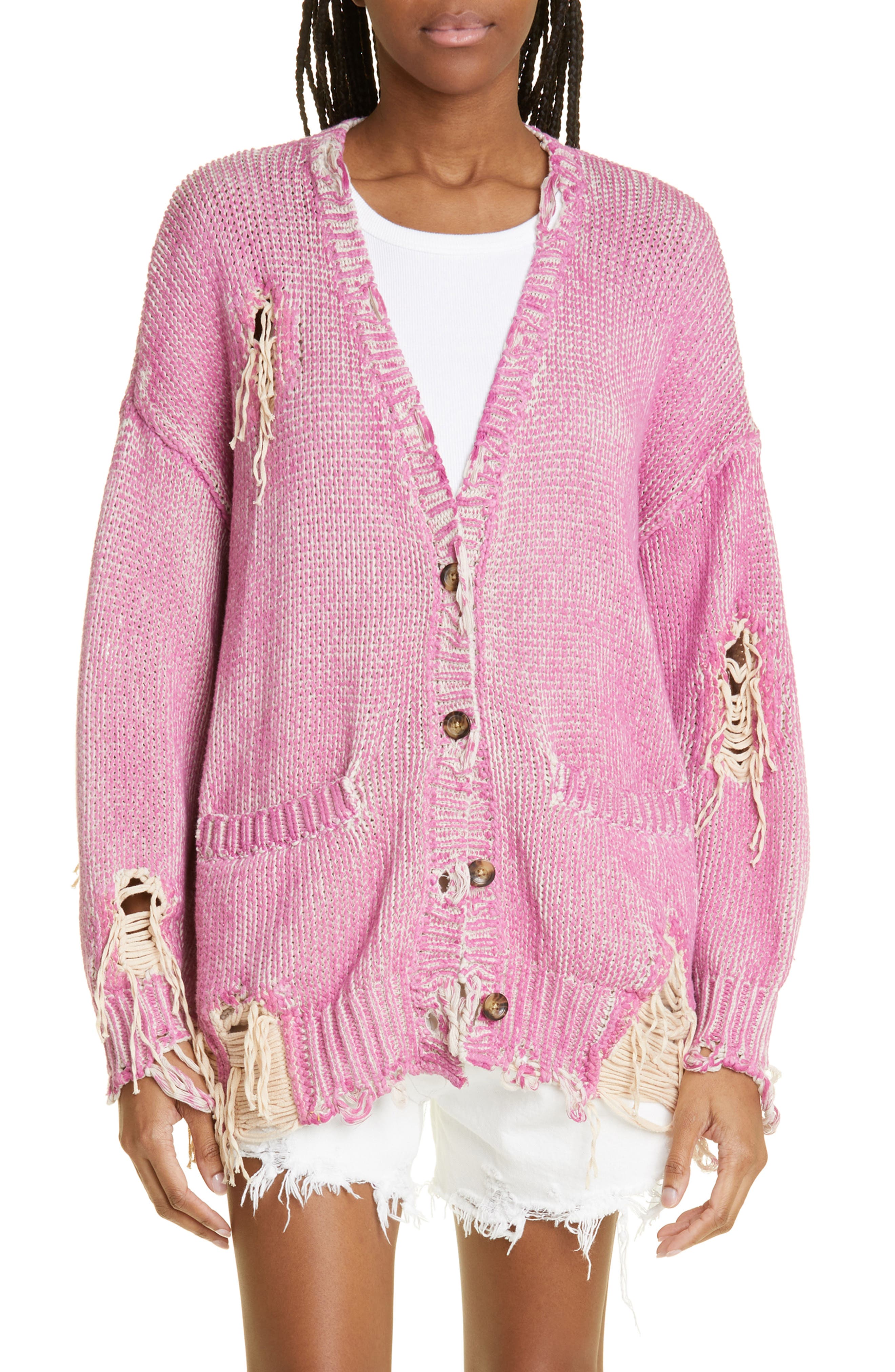 R13 Distressed Jumbo Cardigan (Women) | Nordstromrack