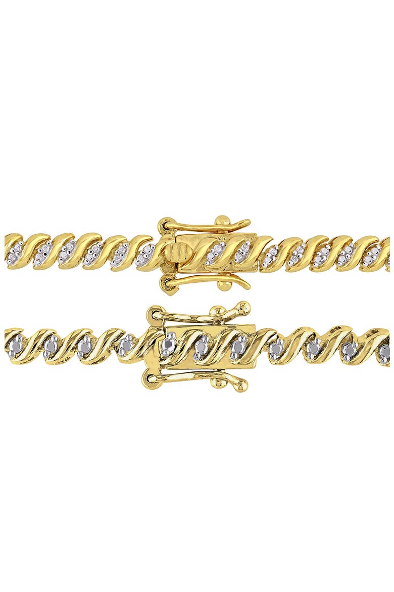 Twisted Diamond Necklace & Bracelet Set - 1.5ct., Alternate, color, GOLD
