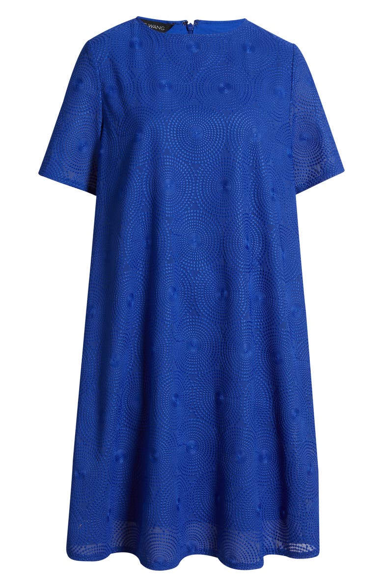 Ming Wang Embroidered Shift Dress, Alternate, color, Sapphire Sea