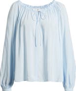 Nordstrom Gathered Tie Neck Top