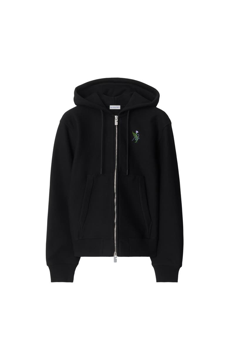 Thistle Logo Cotton Blend Zip Hoodie, Alternate, color, Coal