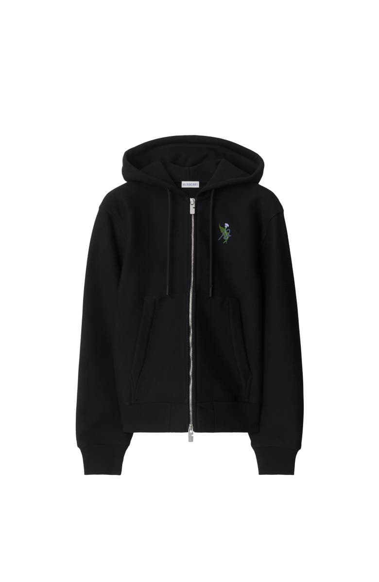 Burberry Thistle Logo Cotton Blend Zip Hoodie, Alternate, color,