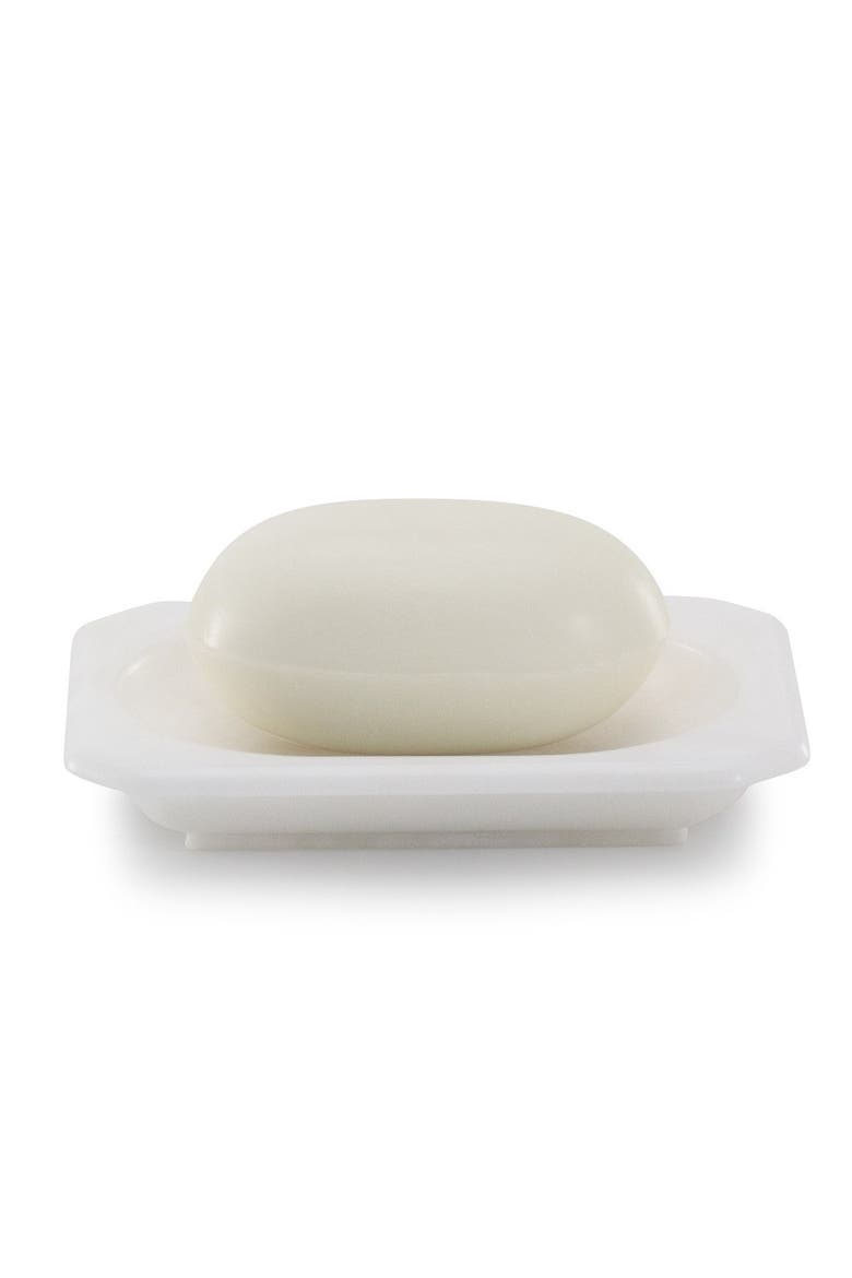 Roma Soap Dish, Alternate, color, WHITE
