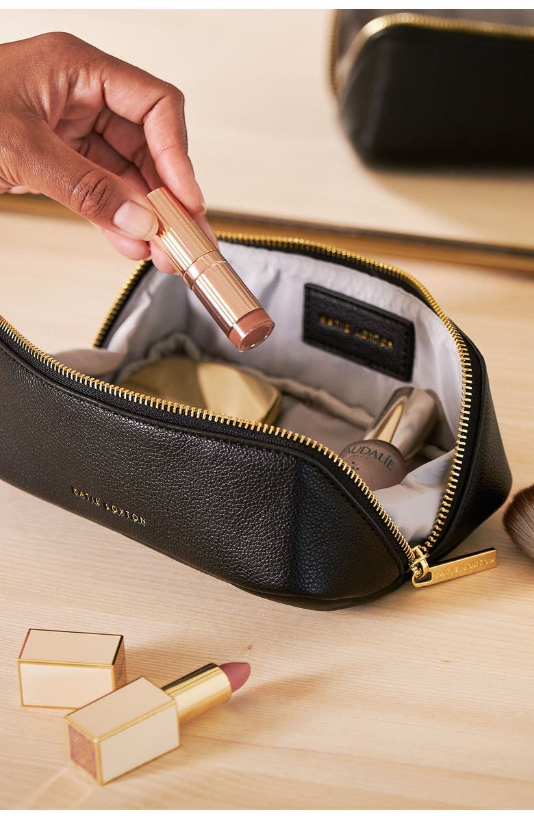 Katie Loxton Small Make Up and Toiletry Bag, Alternate, color, Black