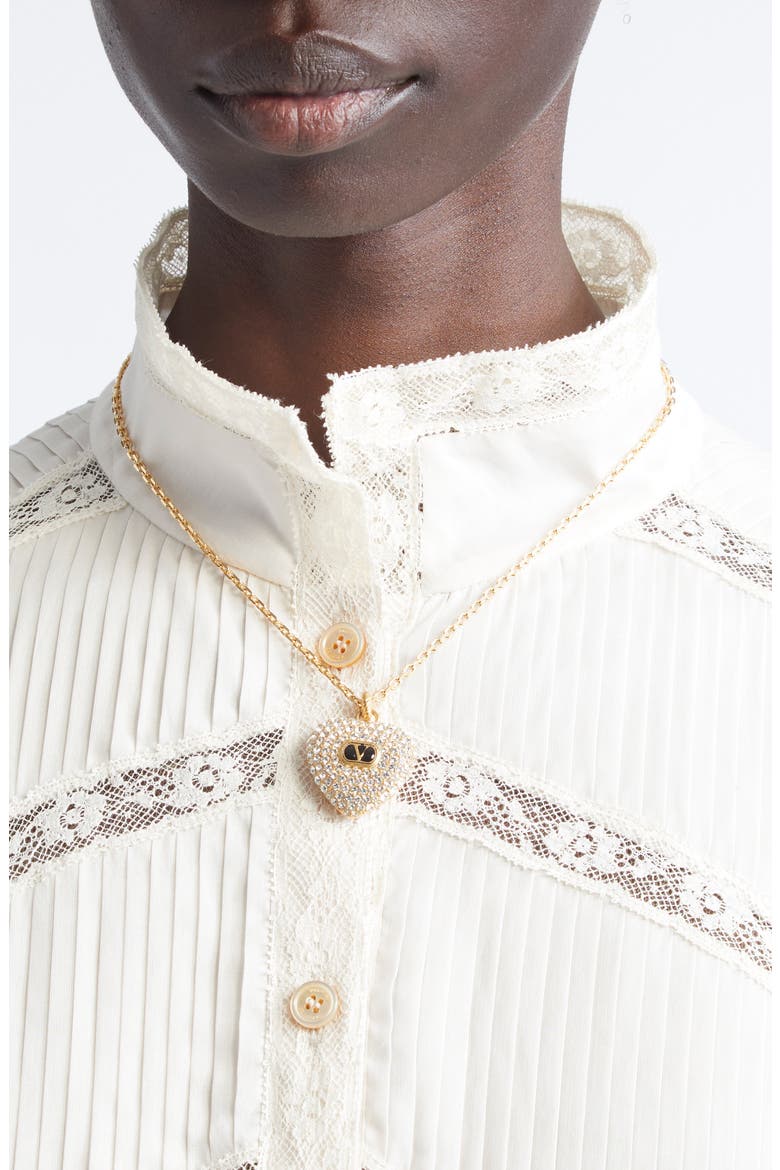 Coeur Royal Pendant Necklace, Alternate, color, ORO/ ROSSO
