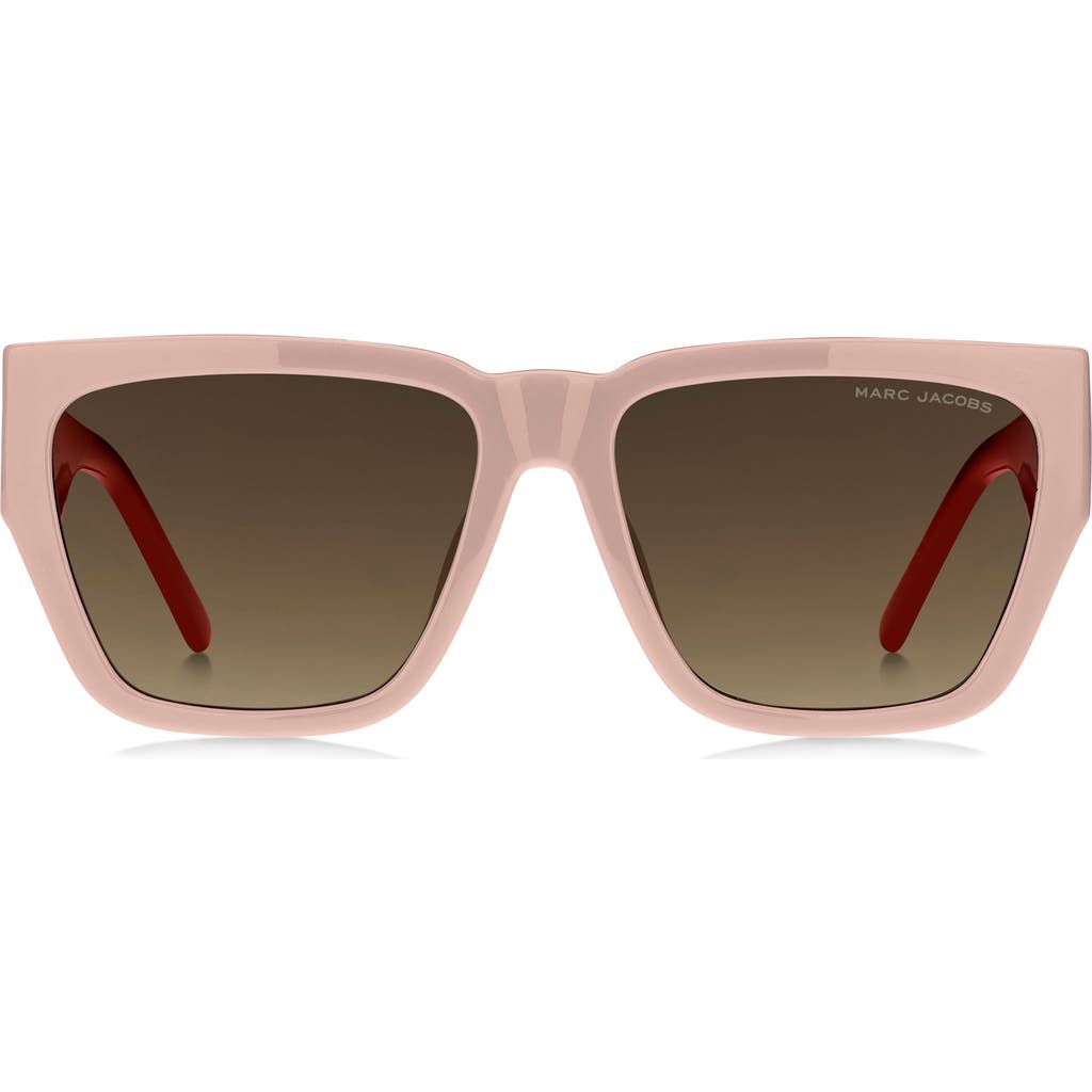 Marc Jacobs 57mm Gradient Square Sunglasses In Pink