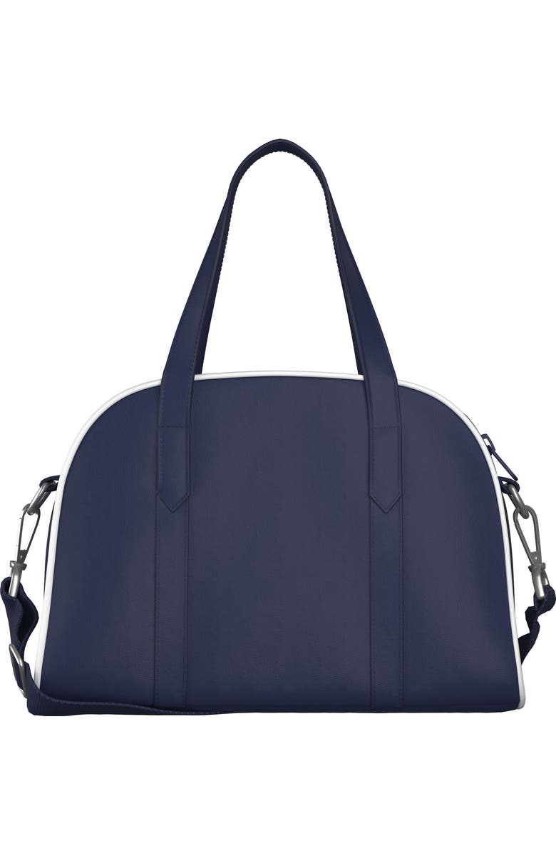 adidas Crossbody Bag with Mini Pouch, Alternate, color, Dark Blue/ White/ Silver