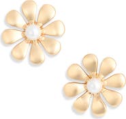 NORDSTROM RACK Faux Pearl Flower Stud Earrings