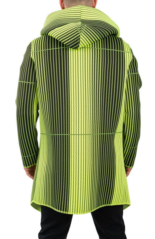 Maceoo Hooded Longline Jacket In Green