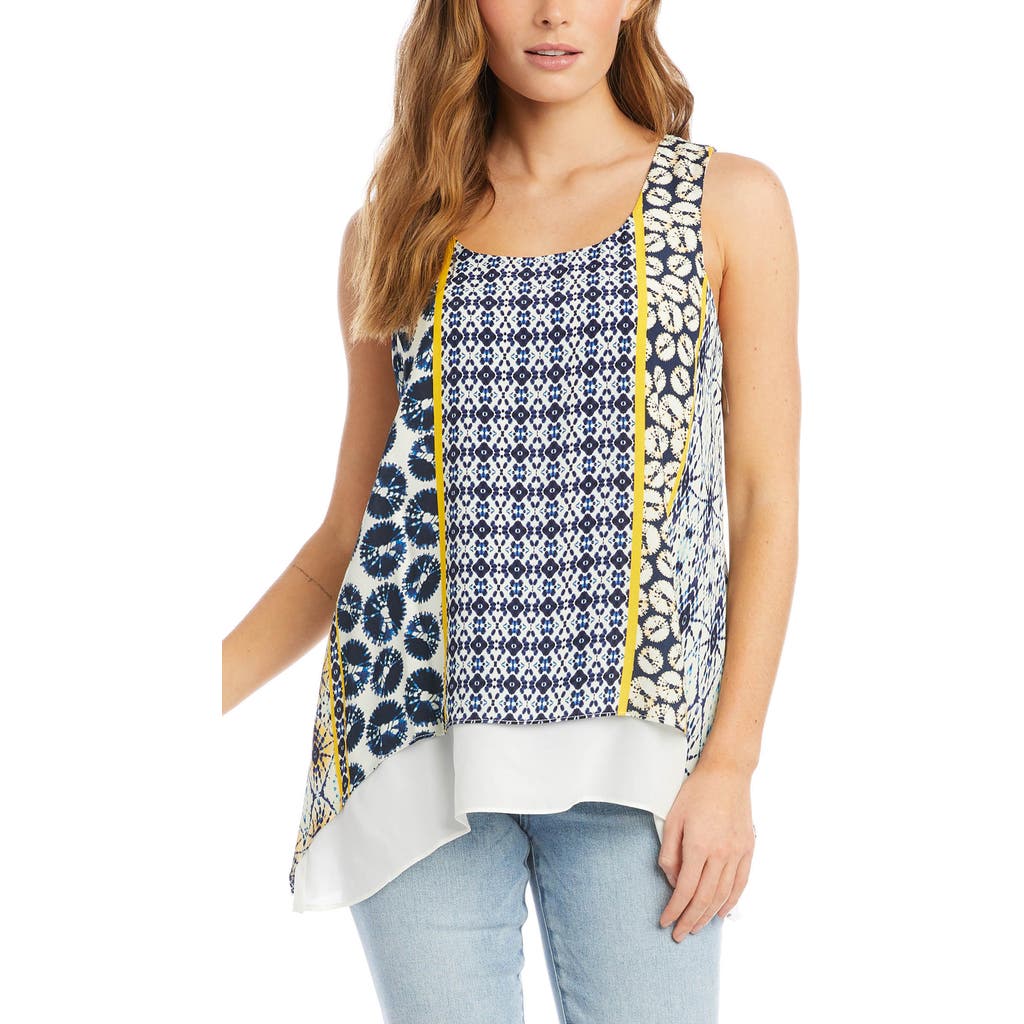 Shop Karen Kane Double Layer Tank In Print