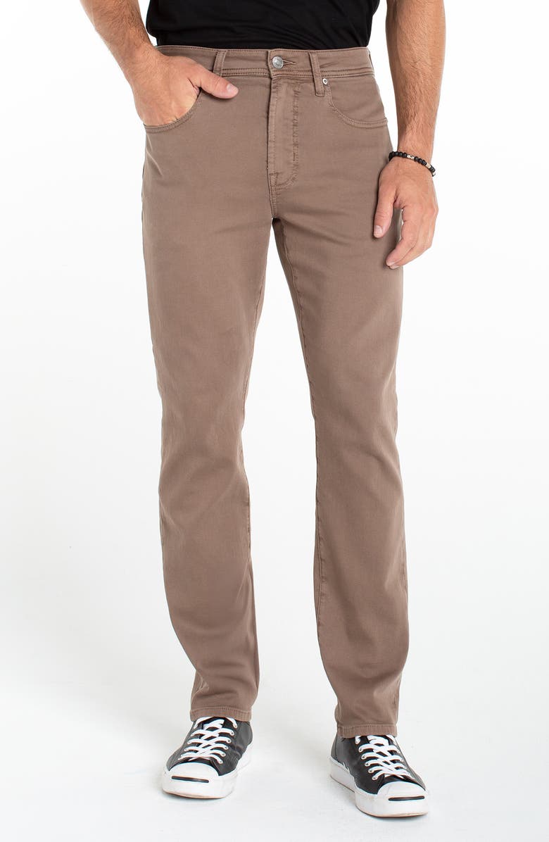 Liverpool Los Angeles Kingston Modern Slim Straight Leg Twill Pants, Main, color, Pine Bark
