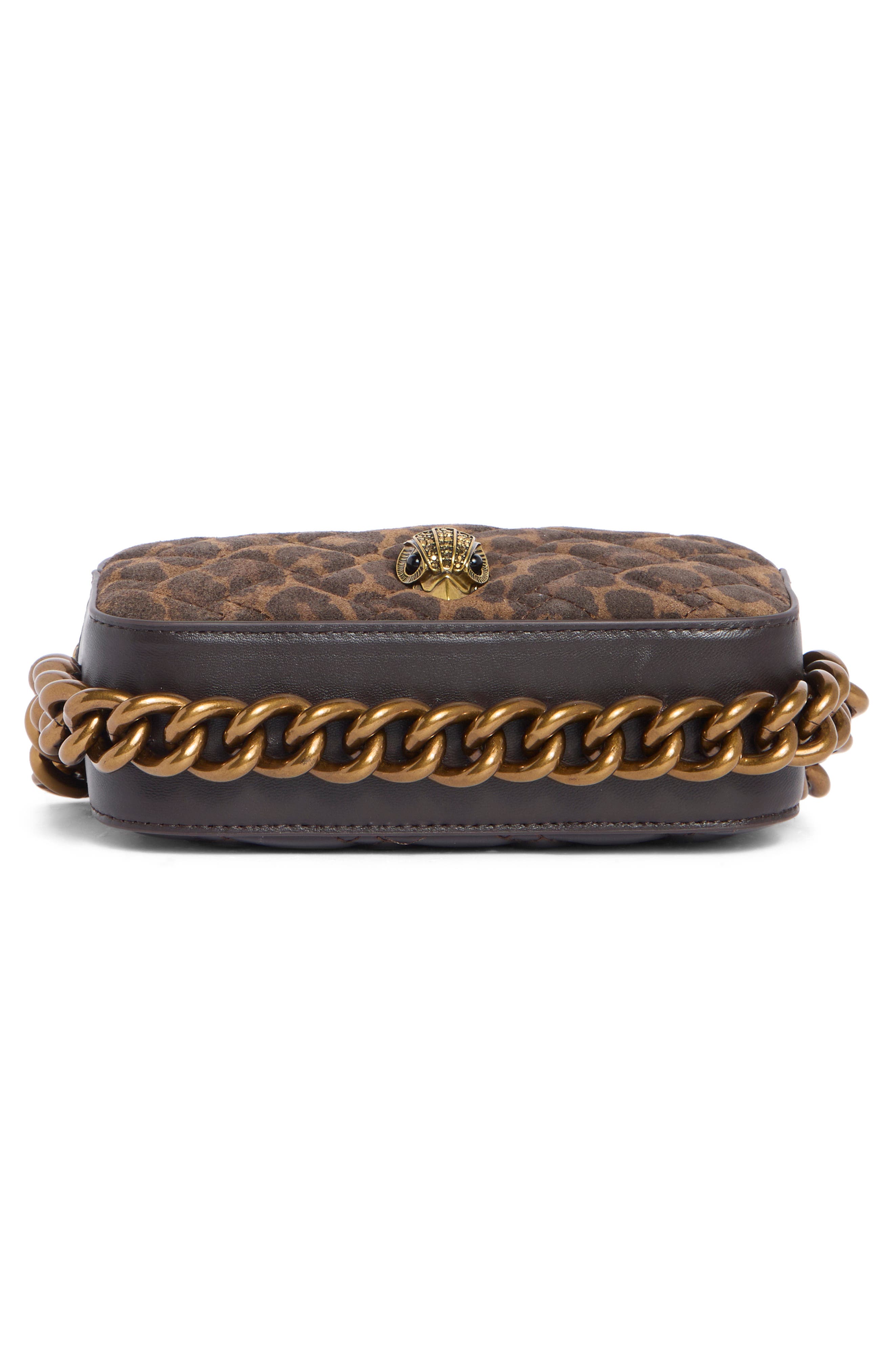 Kurt Geiger London Kensington Small Leather Camera Bag, Alternate, color, Dark Brown Com
