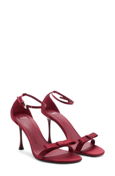 Decorative Bow Ankle Strap Sandal