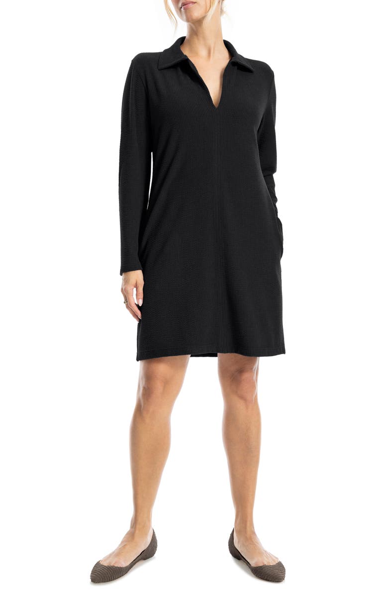 MAX STUDIO Corduroy Dress, Main, color, Black-Black