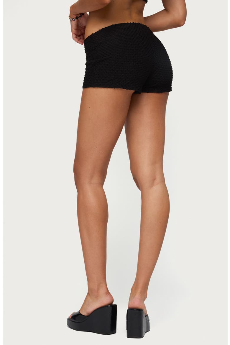 Atile Textured Micro Shorts, Alternate, color, BLACK