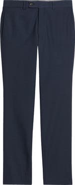Jack Victor Piero Flat Front Stretch Cotton & Wool Pants