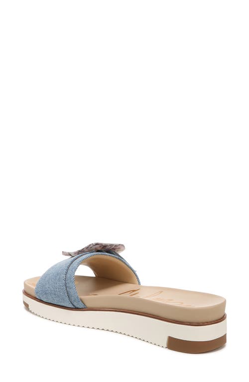 Sam Edelman Ariane Platform Slide Sandal In Royal Sky Blue