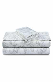 AZORES HOME 300 Thread Count Cotton Percale Sheet Set