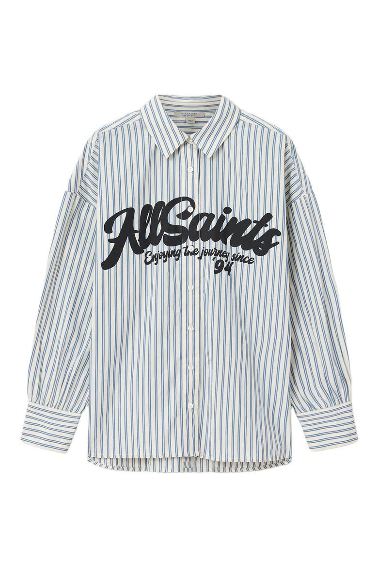 Adrianne Logo Shirt, Alternate, color, BLUE/ WHITE