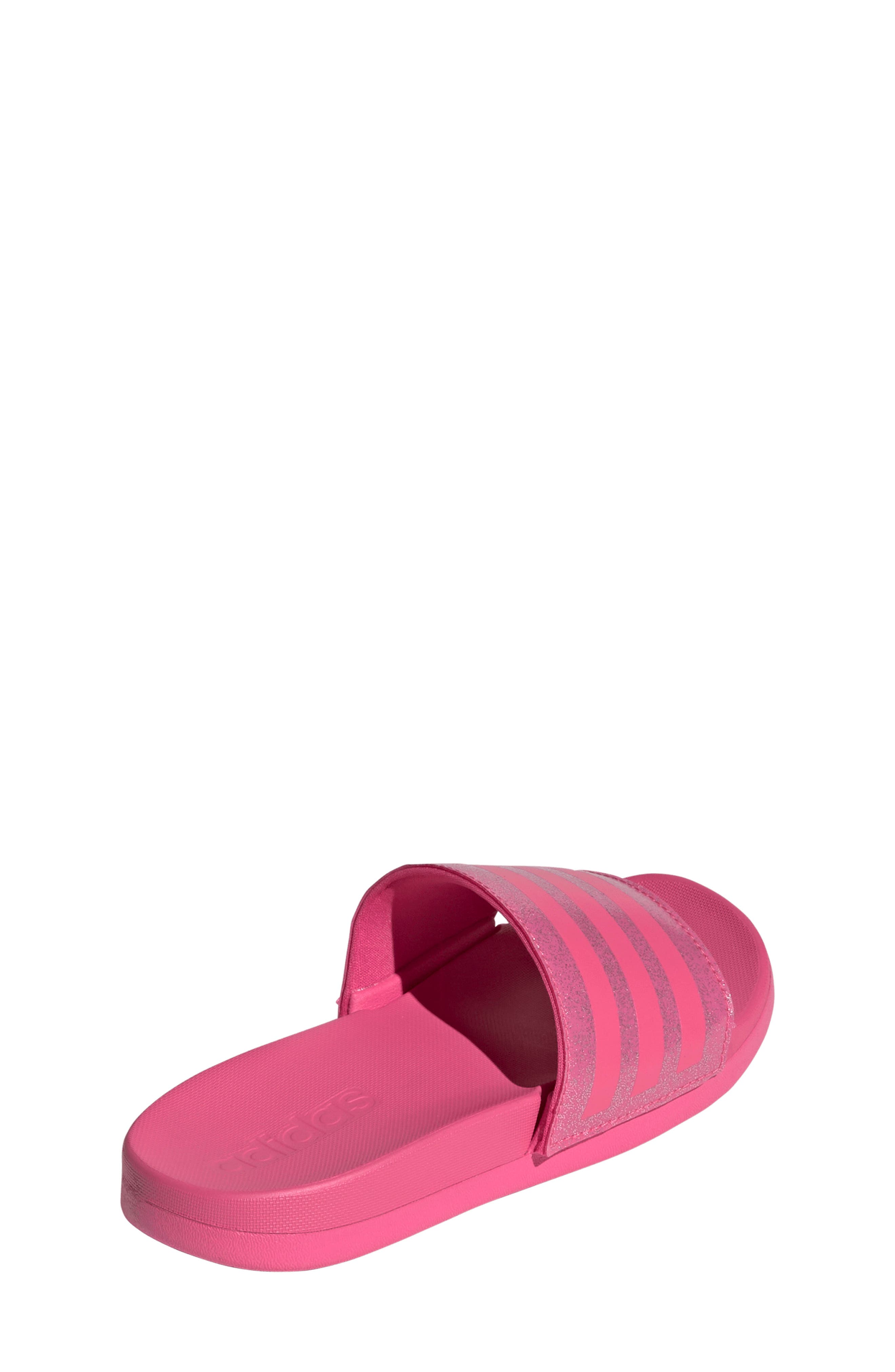 adidas Kids' Adilette Comfort Slide Sandal, Alternate, color, Pulse Magenta/ Bliss Pink