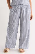 Caslon® Stripe Pull-On Wide Leg Pants