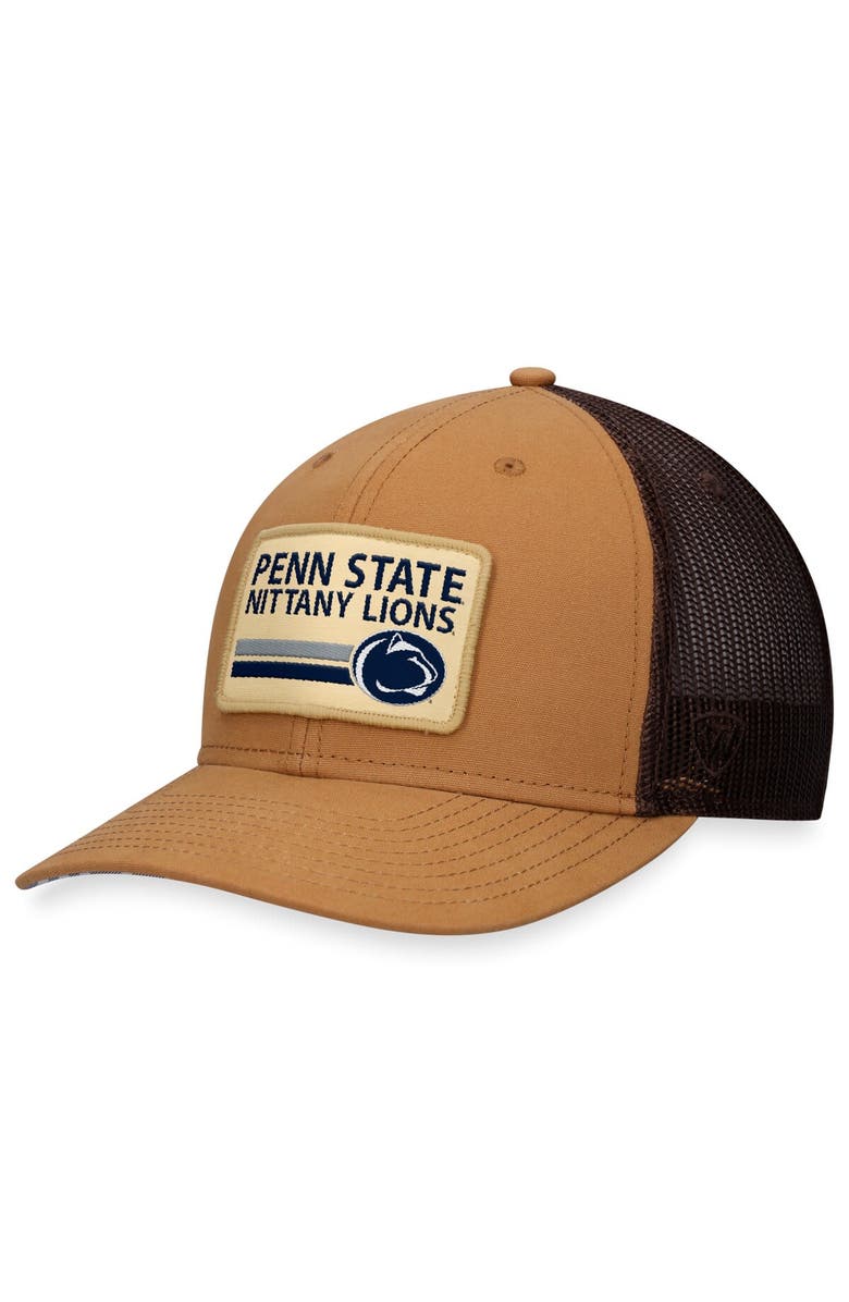 TOP OF THE WORLD Men's Top of the World Khaki Penn State Nittany Lions Strive Trucker Adjustable Hat, Main, color, 
