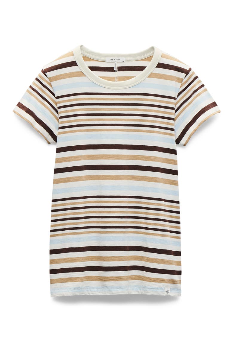 The Slub Stripe T-Shirt, Alternate, color, IVORY MULTI