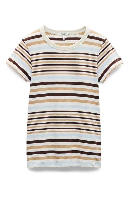 Rag & Bone The Slub Stripe T-shirt In Multi