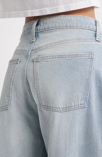 Mid Rise Baggy Barrel Jeans