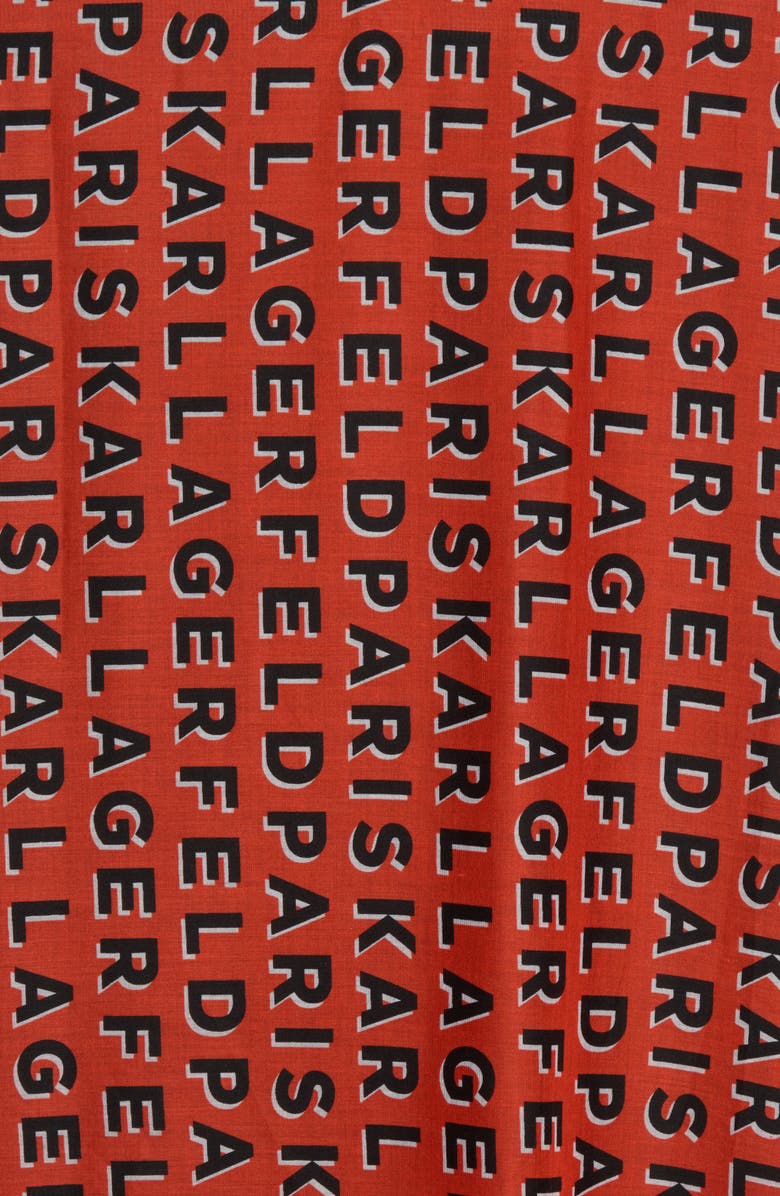 KARL LAGERFELD PARIS Logo Wrap Scarf, Alternate, color, 