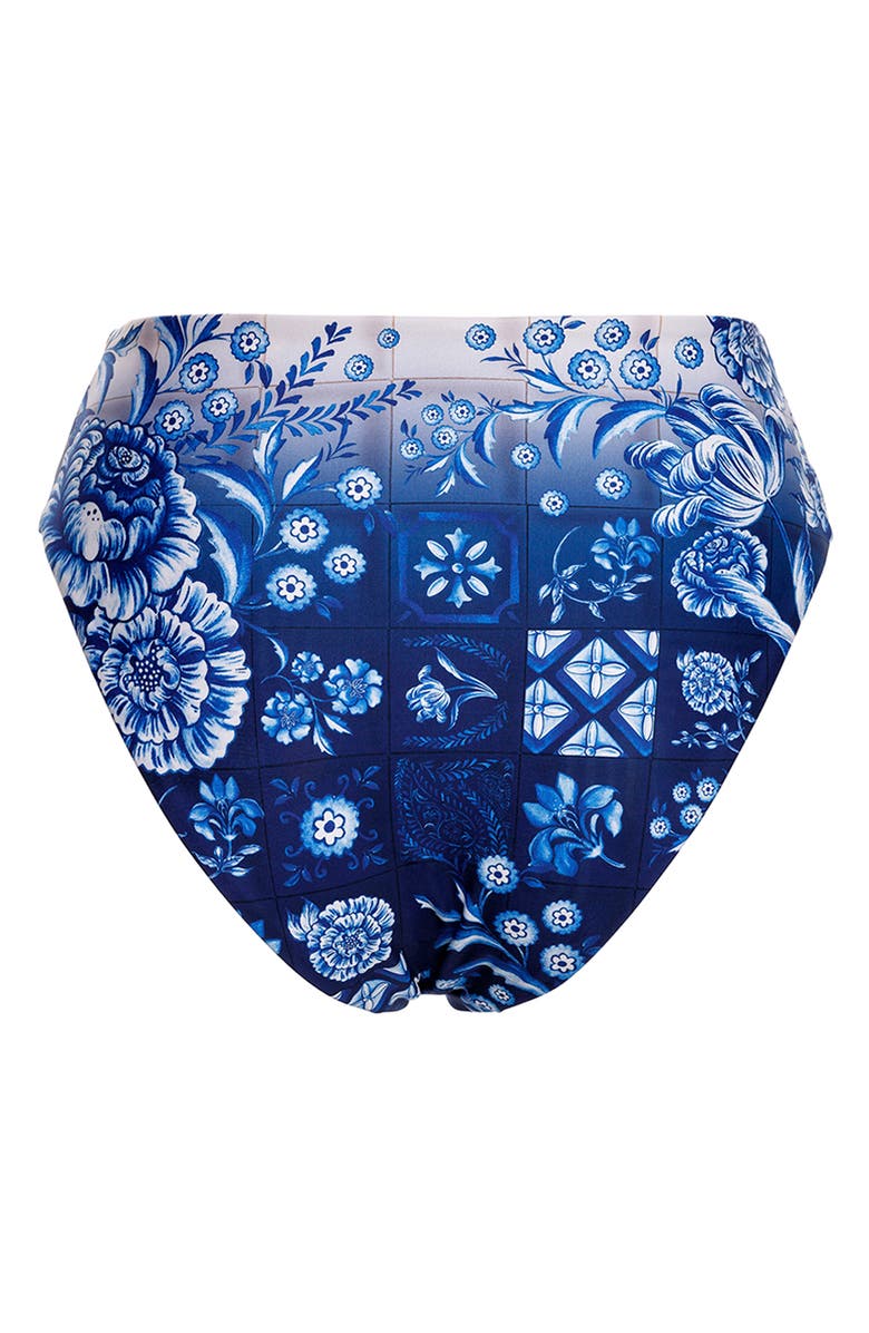 Agua Bendita Penelope Azure High Waist Bikini Bottoms, Alternate, color, Blue Multi