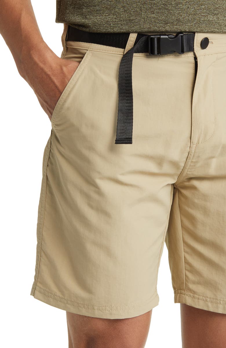 Zella Nylon Trail Shorts, Alternate, color, Tan Twill