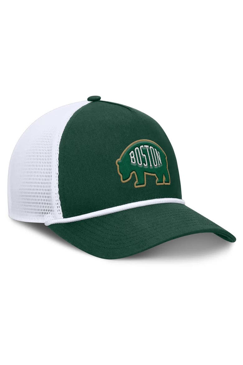Men's Fanatics Green/White Boston Bruins Bermuda A-Frame Adjustable Hat, Alternate, color, Green