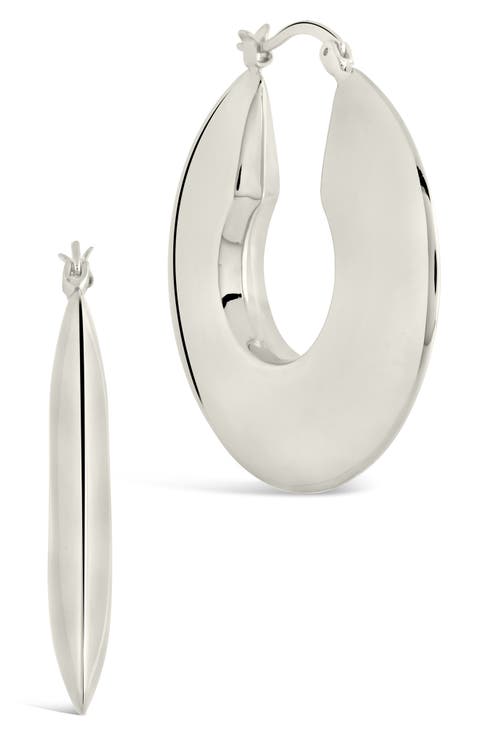 Paige Flat Tube Hoop Earrings