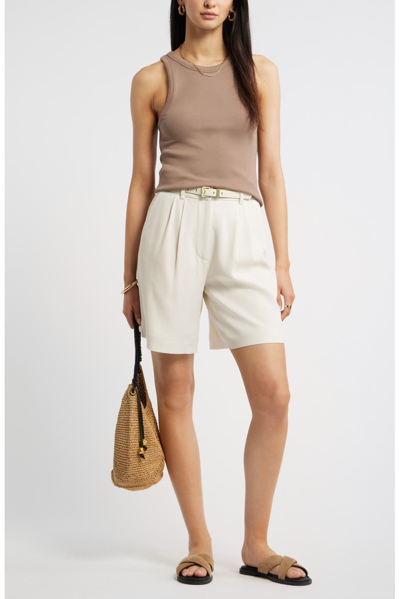 Everyday Cotton Rib Tank, Alternate, color, BROWN LENTIL