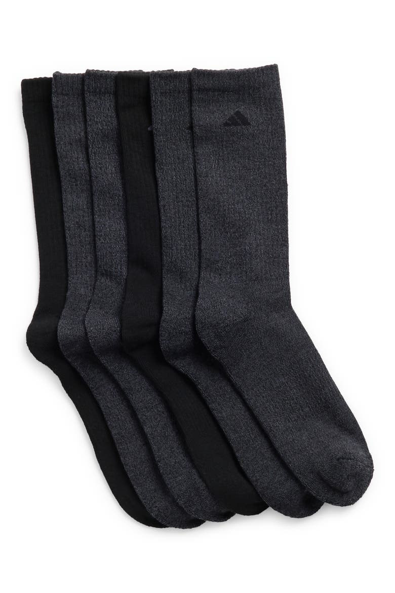 Superlite Crew Socks - Pack of 6, Main, color, BLACK