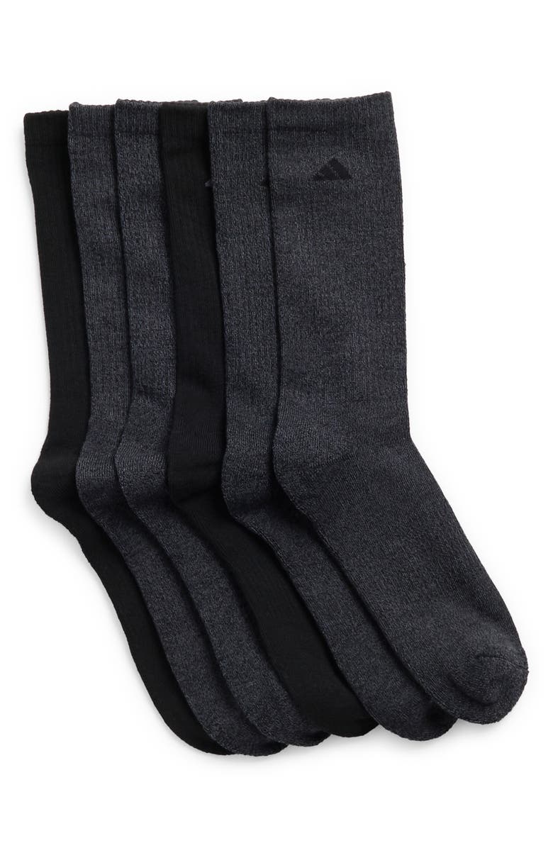 adidas Superlite Crew Socks - Pack of 6, Main, color, Black