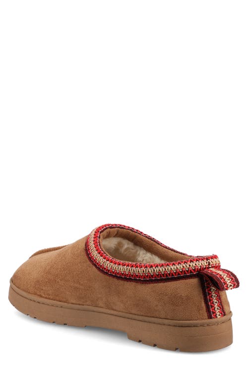 Taft Lance Leather Slipper In Chestnut