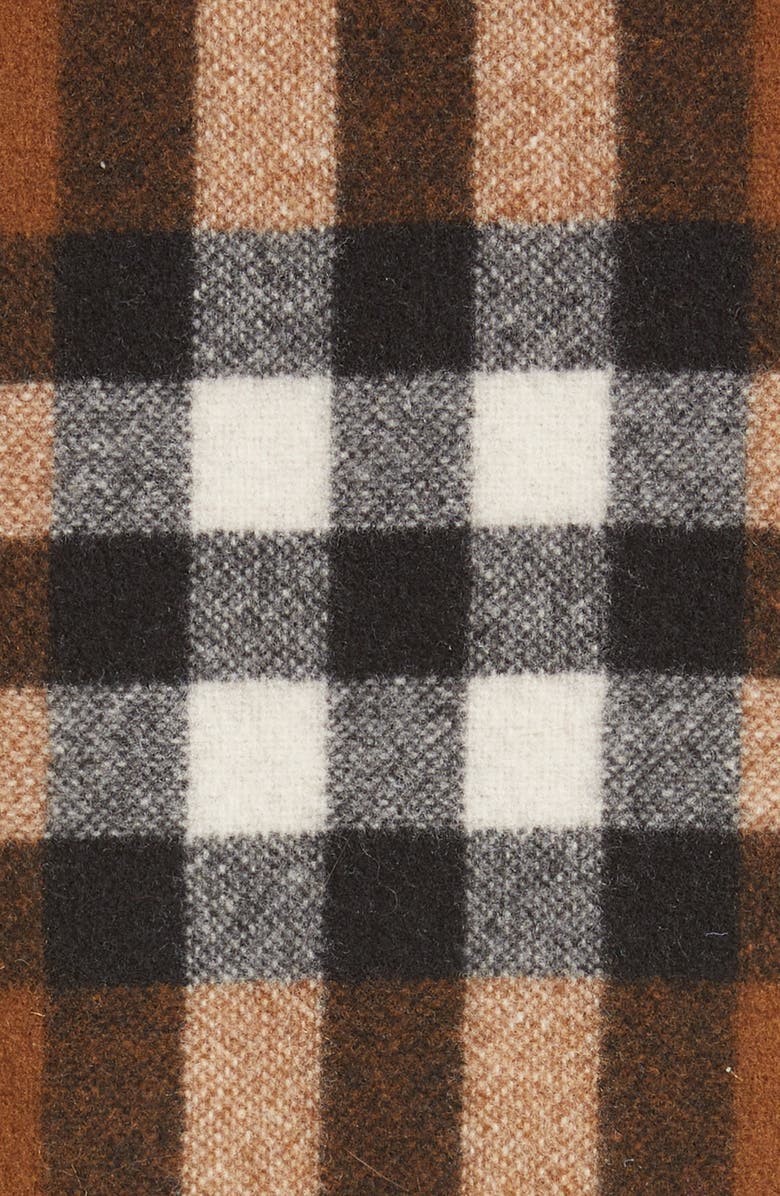 Burberry Felton B Logo Check Wool Blend Varsity Jacket, Alternate, color,