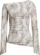 Open Edit Mesh Bell Sleeve Top